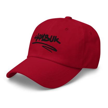 한북 Scribbled Classic Dad Hat - 크랜베리