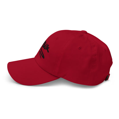 한북 Scribbled Classic Dad Hat - Cranberry