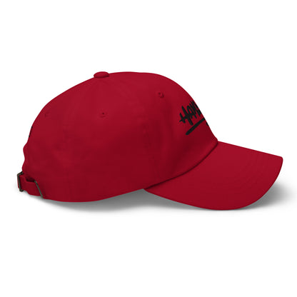 한북 Scribbled Classic Dad Hat - Cranberry