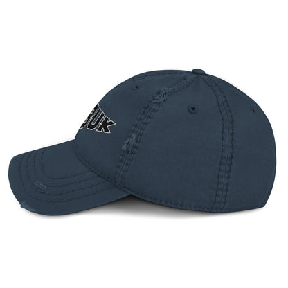 한북 Distressed Dad Hat - Navy