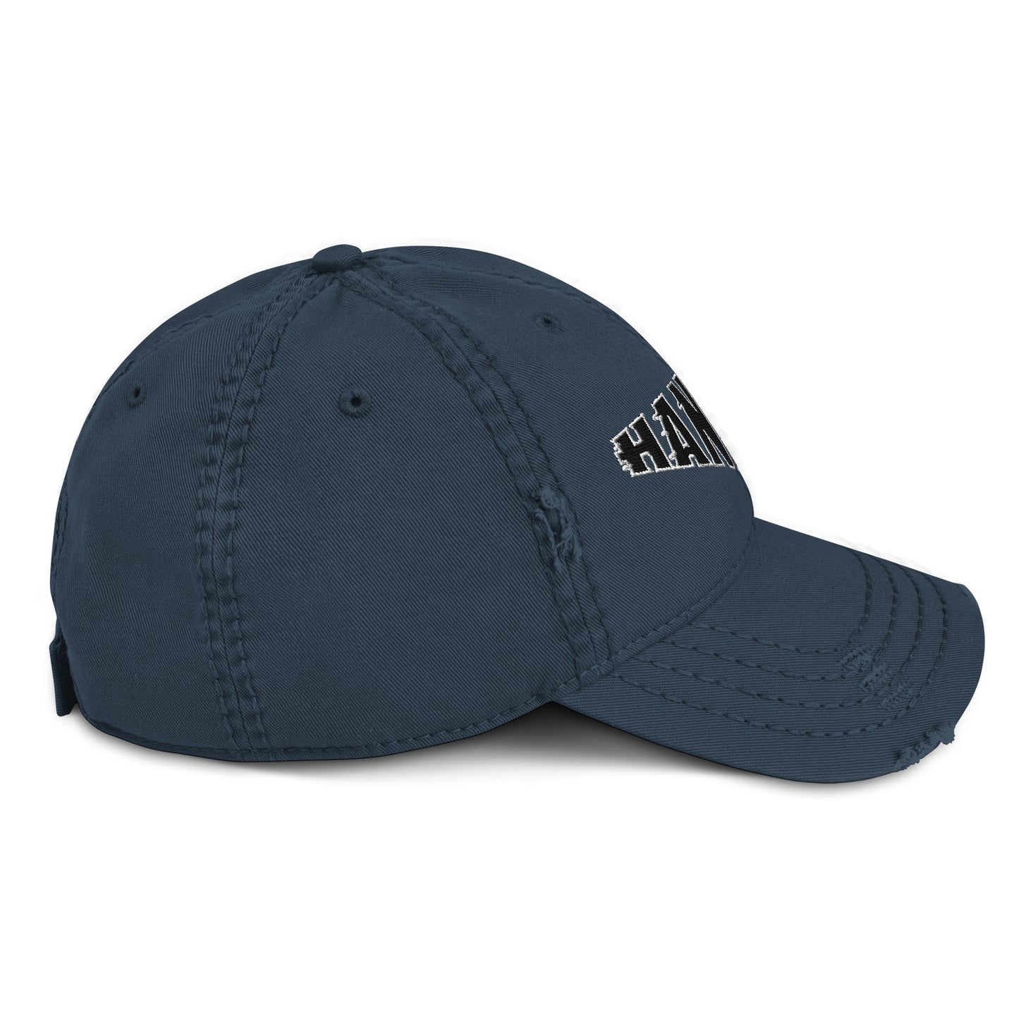 한북 Distressed Dad Hat - Navy