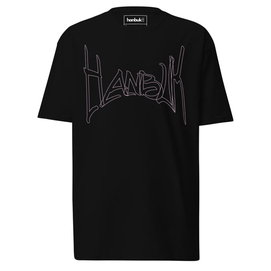 한북 Premium Stencil Tee - Black Pink